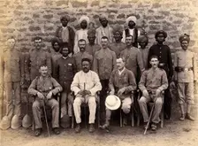A group of plague staff, part of the Karachi Plague Committee, India, 1897. Creator: Unknown
