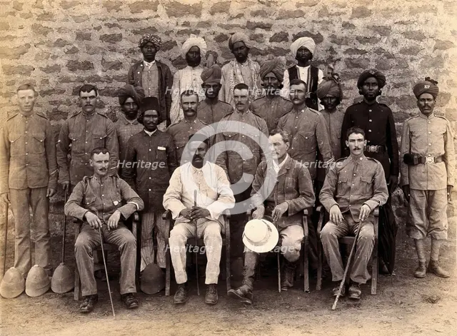 A group of plague staff, part of the Karachi Plague Committee, India, 1897. Creator: Unknown.