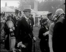 A Group of Race Goers Standing in Line at Ascot Race Track, 1924. Creator: British Pathe Ltd