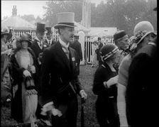 A Group of Race Goers Standing in Line at Ascot Race Track, 1924. Creator: British Pathe Ltd