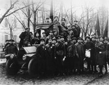 A Group of Red Army Men. Petrograd, 1917