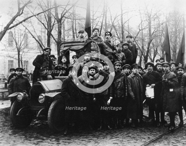 A Group of Red Army Men. Petrograd, 1917.