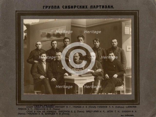 A group of Siberian partisans, 1929. Creator: A A Khaimovich.