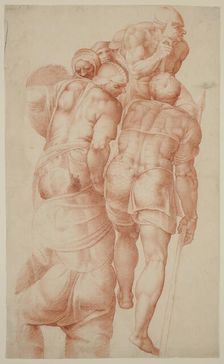 A Group of Soldiers from the Crucifixion of Saint Peter, after 1550. Creator: Unknown Italian; After Michelangelo Italian, 1475-1564