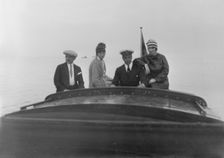 A group onboard sea sled Miss England 1922. Creator: Kirk & Sons of Cowes