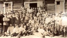 A Group Picture of Convicts in Front of the Kitchen, 1906-1911. Creator: Isaiah Aronovich Shinkman