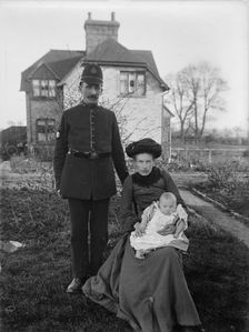 A group portrait of a policeman and his family, Warwickshire, 1905. Artist: A Newton