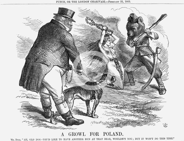 'A Growl for Poland', 1863. Creator: John Tenniel.