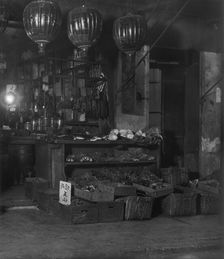 A grocery shop, Chinatown, San Francisco, between 1896 and 1906. Creator: Arnold Genthe