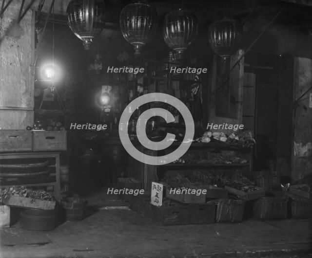 A grocery shop, Chinatown, San Francisco, between 1896 and 1906. Creator: Arnold Genthe.
