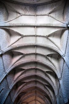A groin-vaulted nave in Sao Francisco Church, Evora, Portugal, 2009. Creator: Samuel Magal