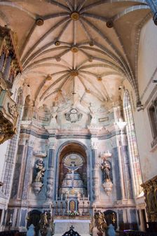 A groin-vaulted nave in Sao Francisco Church, Evora, Portugal, 2009. Creator: Samuel Magal