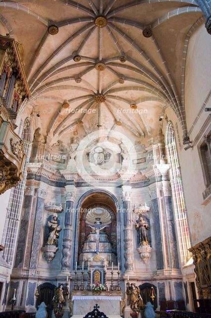 A groin-vaulted nave in Sao Francisco Church, Evora, Portugal, 2009. Creator: Samuel Magal.