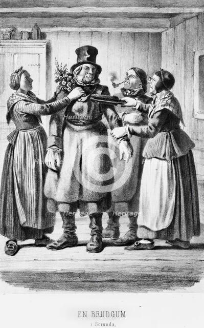 "A Groom in Sorunda", 1850s. Creator: Carl Andreas Dahlstrom.