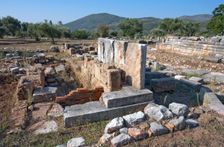 A grave monument in Messene, Greece. Creator: Samuel Magal