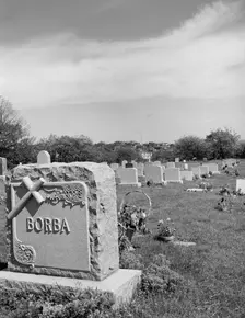 A graveyard at Gloucester which holds the remains of many of the..., Gloucester, Massachusetts, 1943 Creator: Gordon Parks