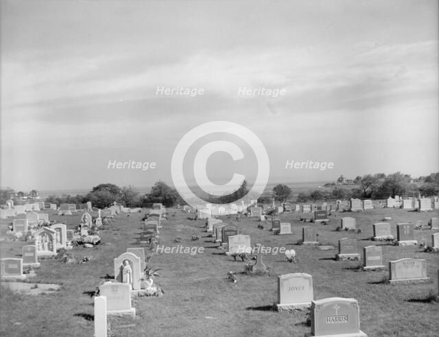 A graveyard at Gloucester which holds the remains of many of the..., Gloucester, Massachusetts, 1943 Creator: Gordon Parks.