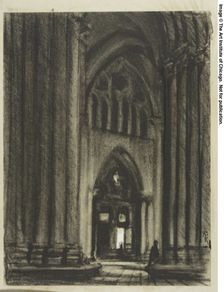 A Grand and Shadowy Grove of Marble, c. 1903. Creator: Joseph J Pennell