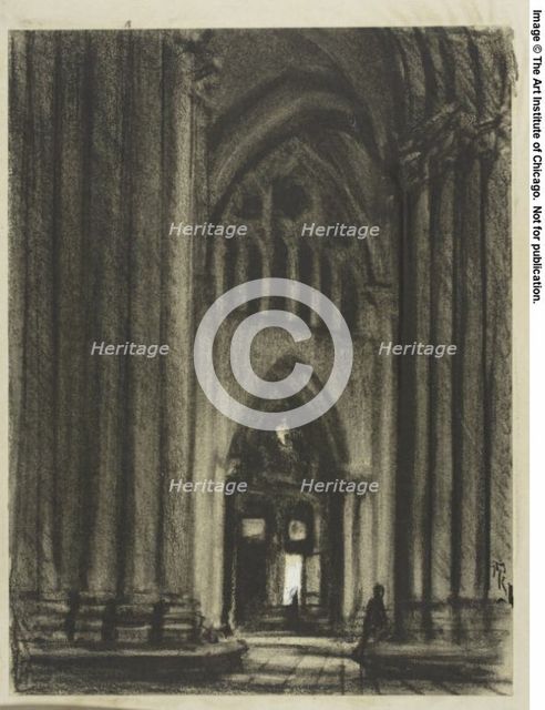 A Grand and Shadowy Grove of Marble, c. 1903. Creator: Joseph J Pennell.