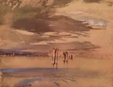 A Grey Morning Near Venice 19th century. Artist: John Ruskin