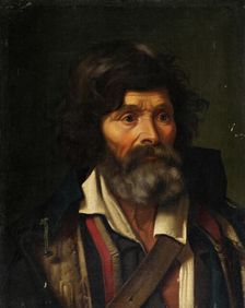 A grey-bearded Italian farmer, 1856. Creator: Frederik Vermehren