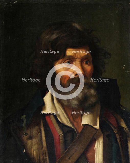 A grey-bearded Italian farmer, 1856. Creator: Frederik Vermehren.