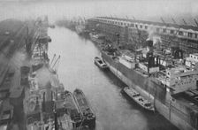 A Great Dockland of the North, Thirty-Four Miles from Sea and Yet a Port c1935. Artist: Manchester Ship Canal Company