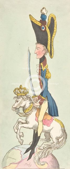A Great Man on His Hobby Horse, 1803., 1803. Creator: Thomas Rowlandson.