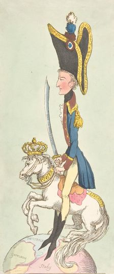 A Great Man on His Hobby Horse, 1803., 1803. Creator: Thomas Rowlandson