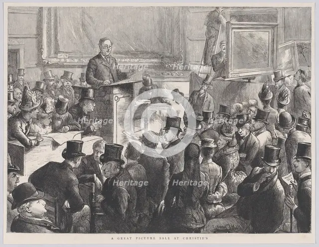 A Great Picture Sale at Christie's, from "The Graphic", September 10, 1887. Creator: Unknown.