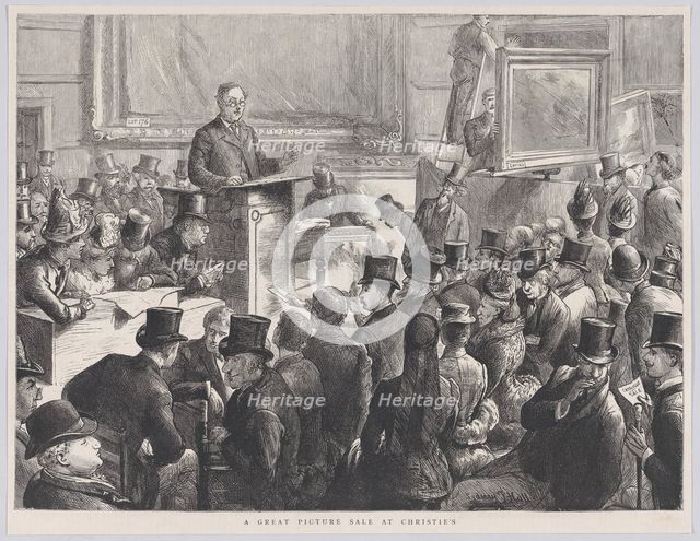 A Great Picture Sale at Christie's, from "The Graphic", September 10, 1887. Creator: Unknown.