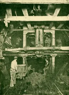A Greathead Shield: Excavating a Tube Tunnel 1930. Creator: Unknown