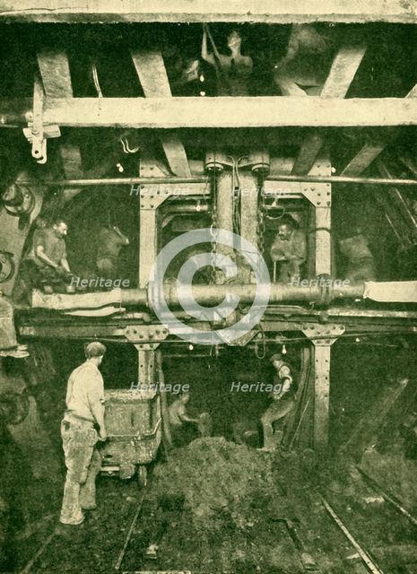 'A Greathead Shield: Excavating a Tube Tunnel', 1930. Creator: Unknown.