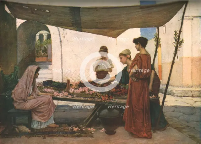 'A Grecian Flower Market', c1880, (c1930).  Creator: John William Waterhouse.
