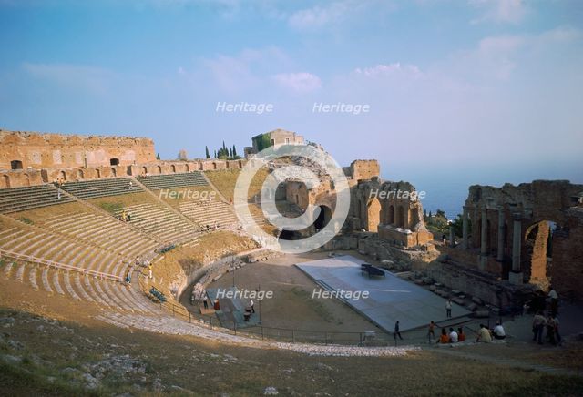 A Greco-Roman theatre at Taormina in Sicily, 2nd century. Artist: Unknown