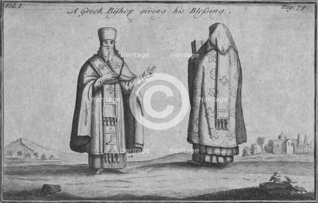 'A Greek Bishop giving his Blessing', c1761. Artist: Unknown.