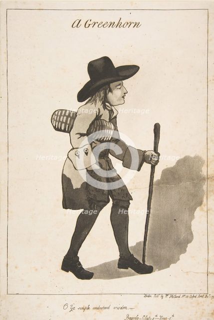 A Greenhorn, December 1, 1790. Creator: George Moutard Woodward.