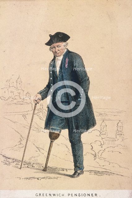 A Greenwich pensioner with one leg, 1855. Artist: Day & Son
