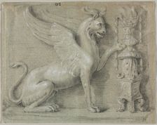 A Griffin Relief, 1700s. Creator: Anonymous