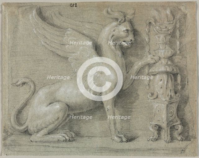 A Griffin Relief, 1700s. Creator: Anonymous.