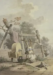 A grindstone by a well. Creator: Pieter Bartholomeusz. Barbiers