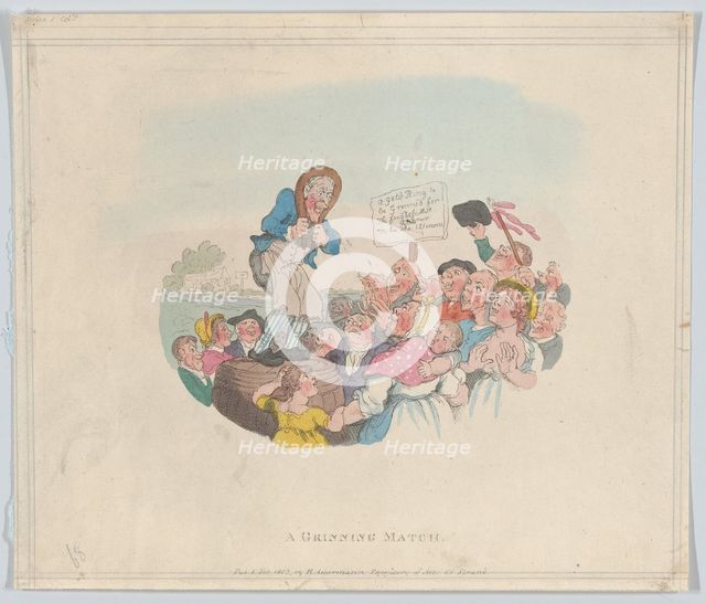 A Grinning Match, February 1, 1803., February 1, 1803. Creator: Thomas Rowlandson.
