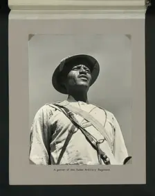 A gunner of the Sudan Artillery Regiment, 1964. Creators: Colonial Office, Unknown