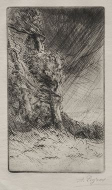 A Gust of Wind. Creator: Alphonse Legros (French, 1837-1911)