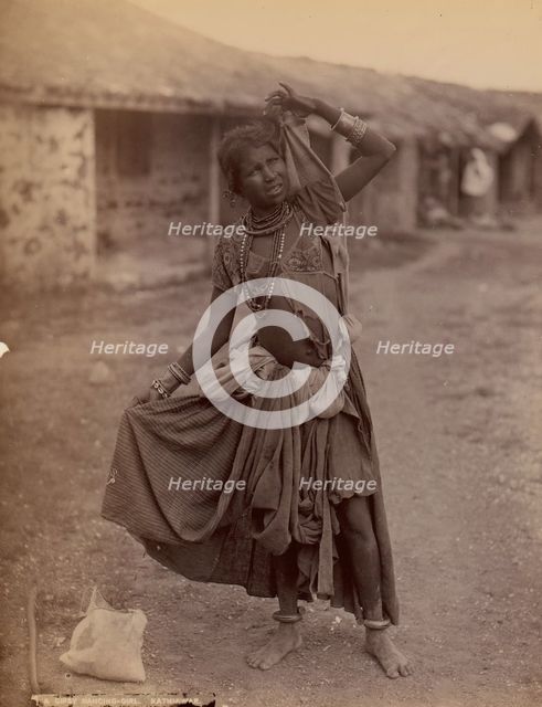 [A Gypsy Dancing-Girl, Kathiawar], ca. 1915. Creator: E. Taurines.