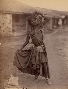 [A Gypsy Dancing-Girl, Kathiawar], ca. 1915. Creator: E. Taurines