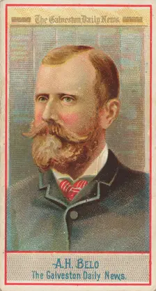A.H. Belo, The Galveston Daily News, from the American Editors series (N1) for Allen & Gin..., 1887. Creator: Allen & Ginter