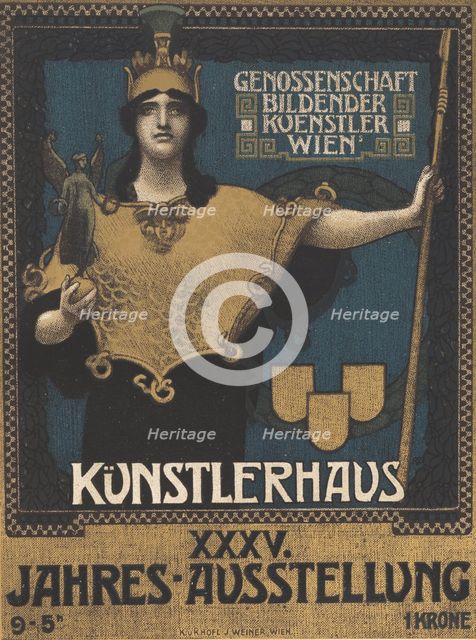 A.H. Schram:  35 Jahresausstellung der Genossenschaft Bildender Künstler im..., c1915. Creator: Ottokar Mascha.