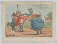 A Hail Storm, 1800-1820. Creator: Unknown