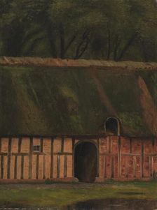 A half-timbered section at Krabbesholm, 1853. Creator: Christen Dalsgaard